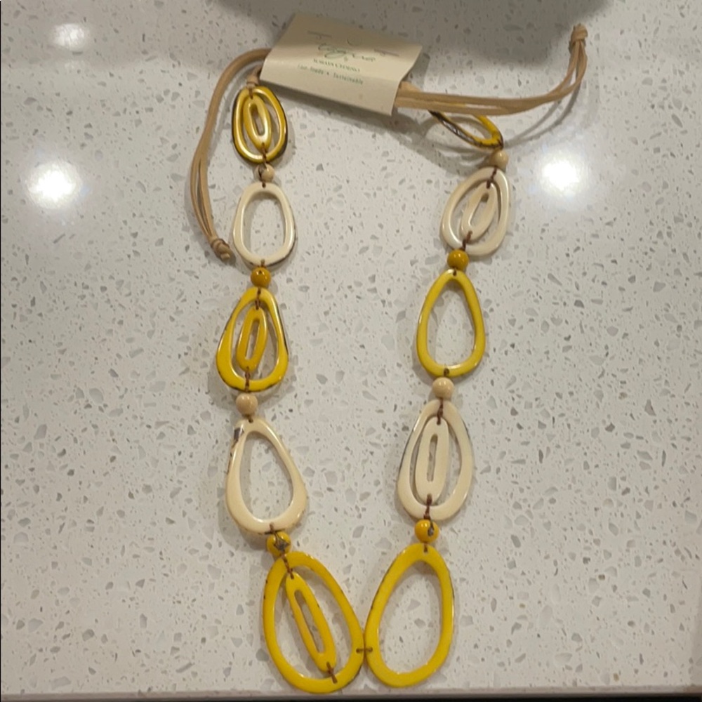 Tagua by Soraya Cedeño Emily Necklace in yellow